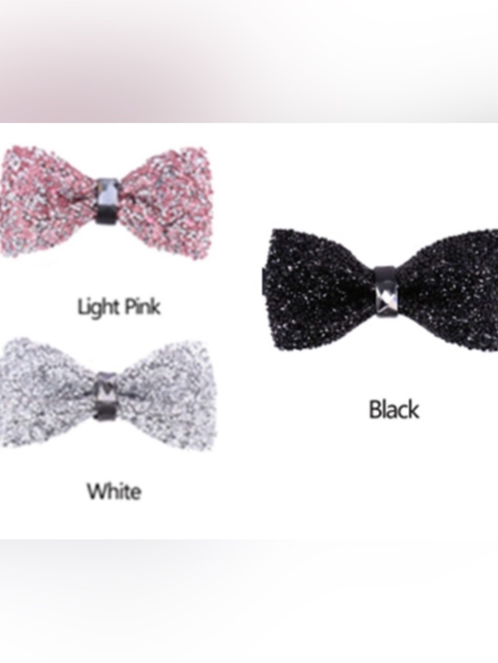 NEW Rhinestone Glitter Bow-Tie - Adjustable & Multiple Colors Available!